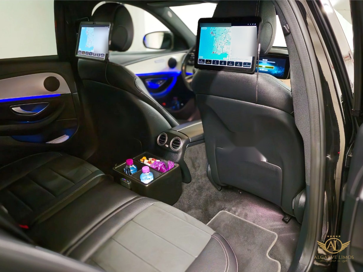 Algarve Limos Mercedes-Benz E-Class rear seats with chilled water